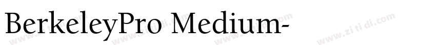 BerkeleyPro Medium字体转换